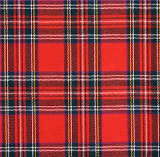 RED Stewart Plaid Fleece Fabric